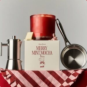 NIB Snif Merry Mint Mocha Ltd Edition Holiday Candle by Tieghan Gerard , 8.5 oz